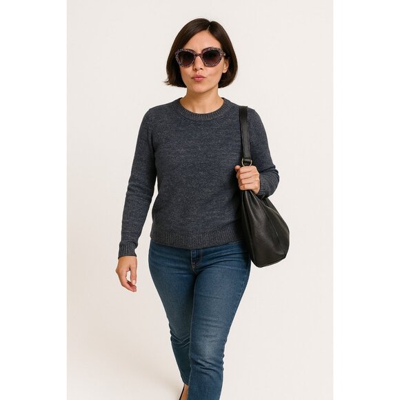 Style & Co Size  X-Small  Womens Marled Pontell Sweater Blue White - Picture 12 of 13